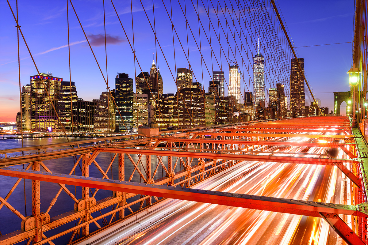 New York City financial district von der Brooklyn Bridge aus gesehen (Foto: SeanPavonePhoto, Envato Elements)